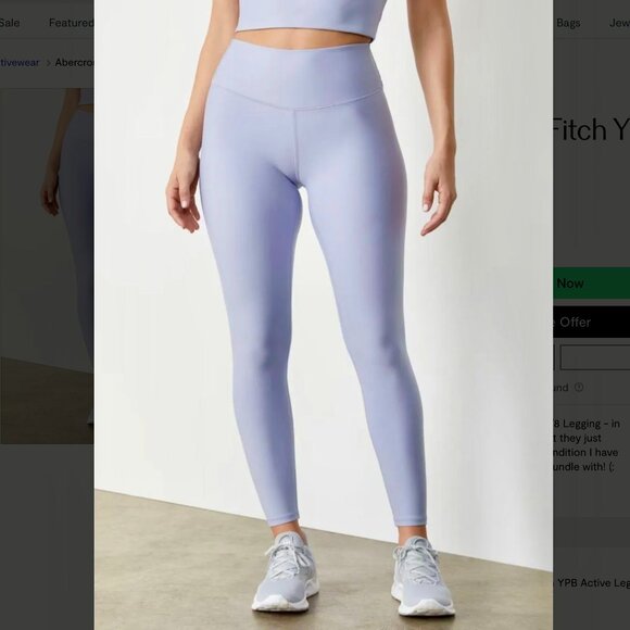 Abercrombie & Fitch YPB SculptLUX 7/8 Length Legging Brisk Mist Size Small - Picture 3 of 11